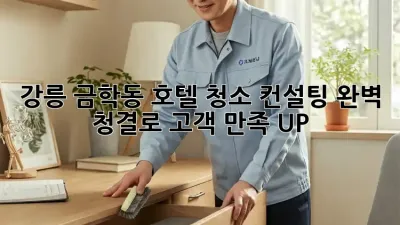 강릉 금학동 호텔 청소 컨설팅✨ 완벽 청결로 고객 만족 UP!